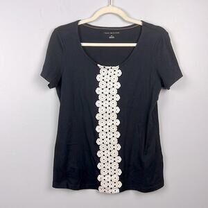 Tommy Hilfiger women’s small short sleeve blue & white top
